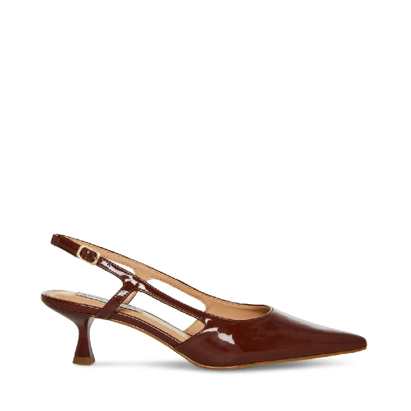 women's rugged office pumps-LEGACI BROWN PATENT