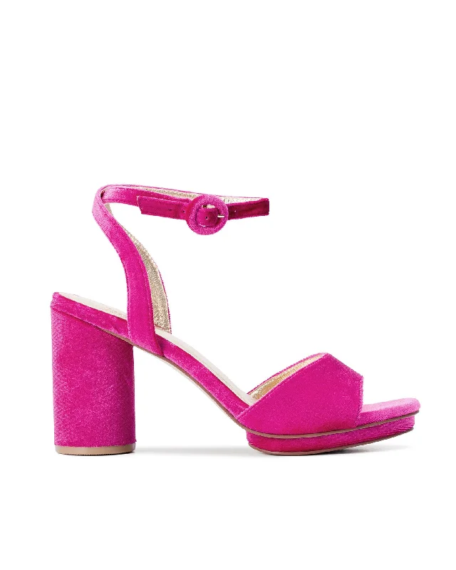 women's frosty pointed-toe flats-MOONDANCE - FUCHSIA PINK WEDDING PLATFORMS