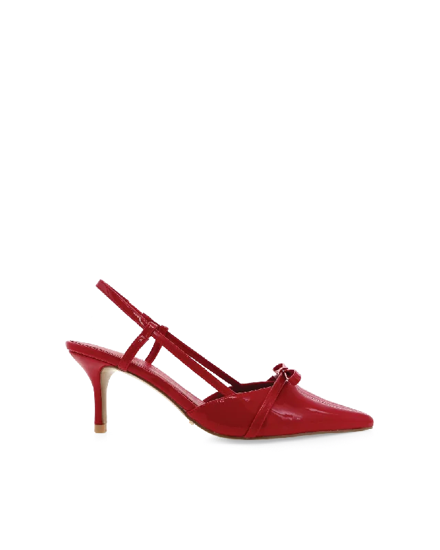 women's orchid platform heels-DAISY - SCARLET PATENT