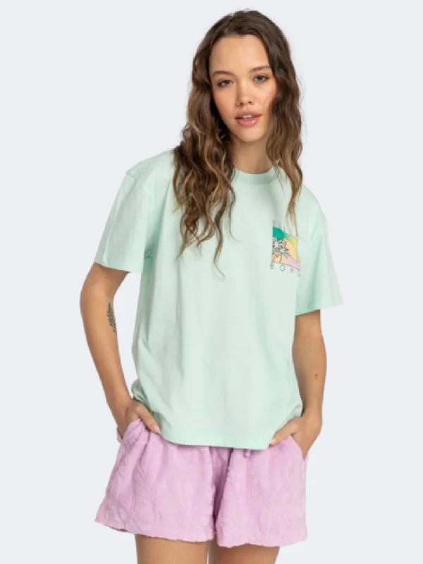 female windbreaker jackets-Billabong Hello Sun Women Lifestyle T-Shirt Sweet Mint