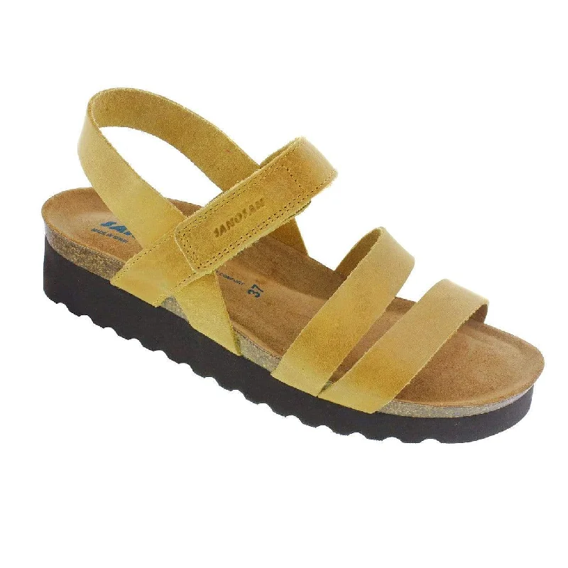 women's ecru strappy sandals-Karma Oiled Leather - Classic Comfort - CLOSEOUT