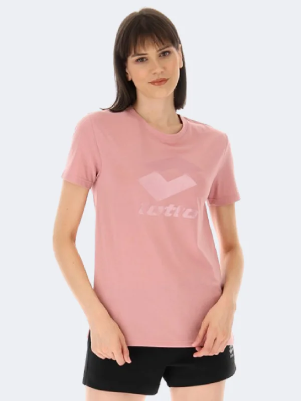 women’s frayed denim-Lotto Smart Iv Women Lifestyle T-Shirt Pink