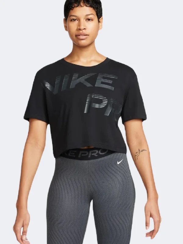 women’s cotton maxi dresses-Nike Pro Grx Women Training T-Shirt Black