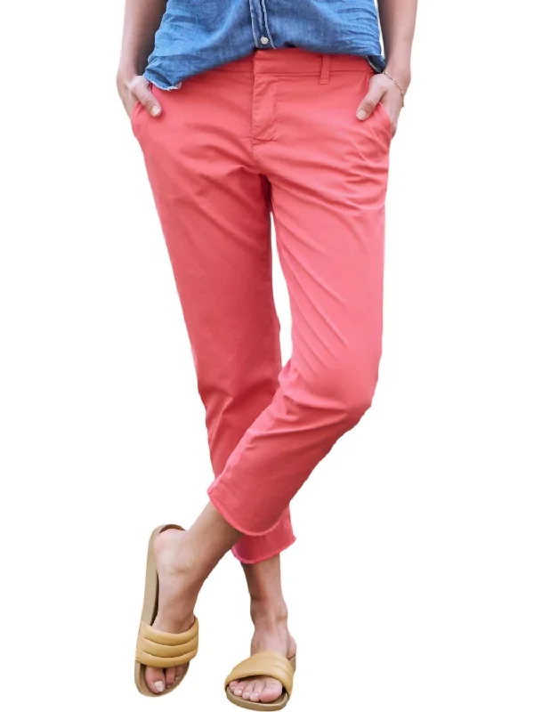 women’s herringbone jackets-Italian Chino Pants In Flushed Pink