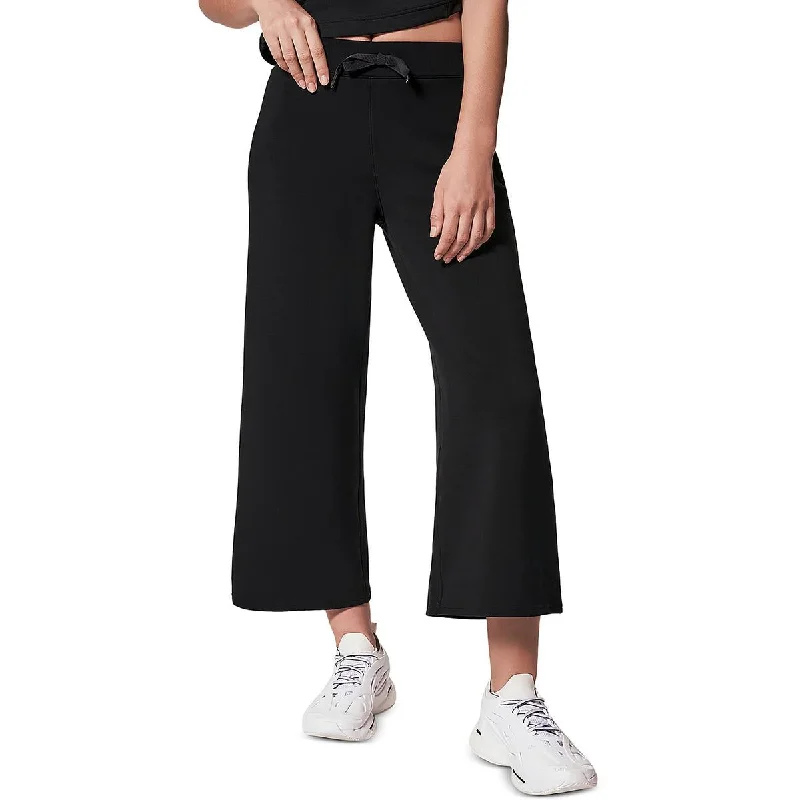 female beach sarongs-Spanx Womens Cropped Wide Leg Cropped Pants