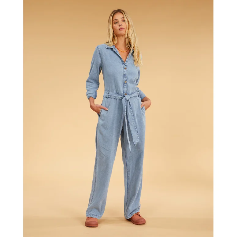 women’s cardio tees-Salty Blonde x Billabong Sunday Uniform Jumpsuit