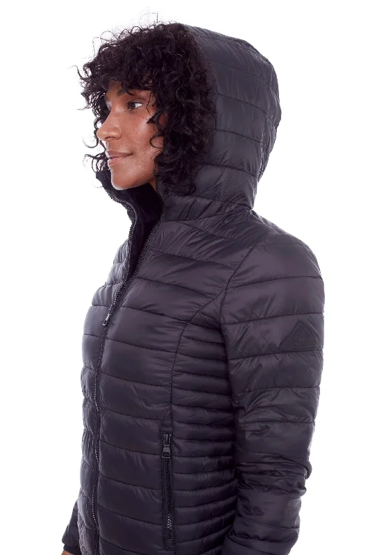 women’s cargo bombers-YOHO LADIES' | WOMEN'S VEGAN DOWN (RECYCLED) LIGHTWEIGHT PACKABLE PUFFER