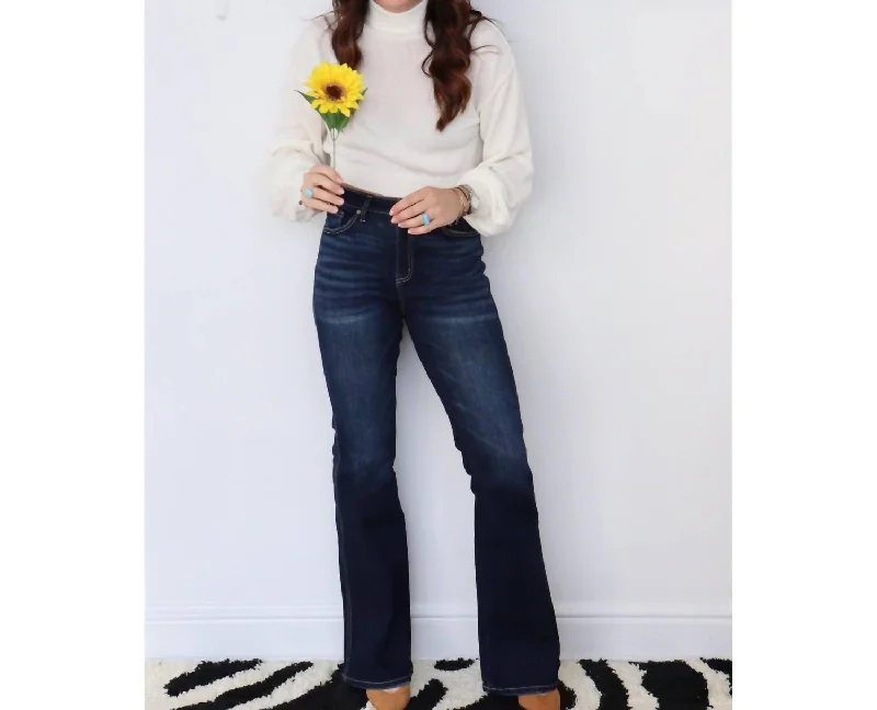 female crystal tops-Give Me Some Flare Jean In Denim