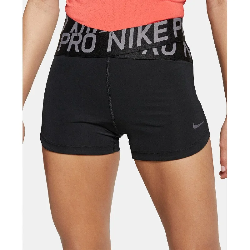 women’s tailored jackets-Nike Women's Pro Intertwist Shorts Black Size Small