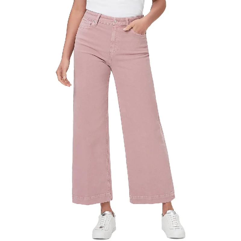 women’s slim culottes-Paige Womens High Rise Cropped Wide Leg Pants