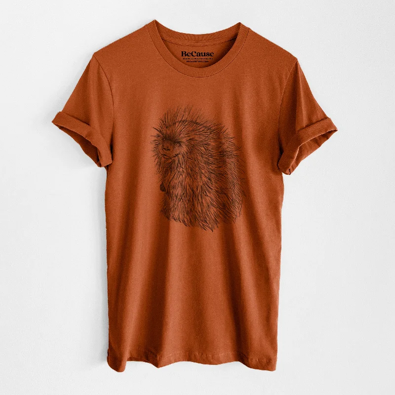 women’s running tees-North American Porcupine - Erethizon dorsatum - Lightweight 100% Cotton Unisex Crewneck