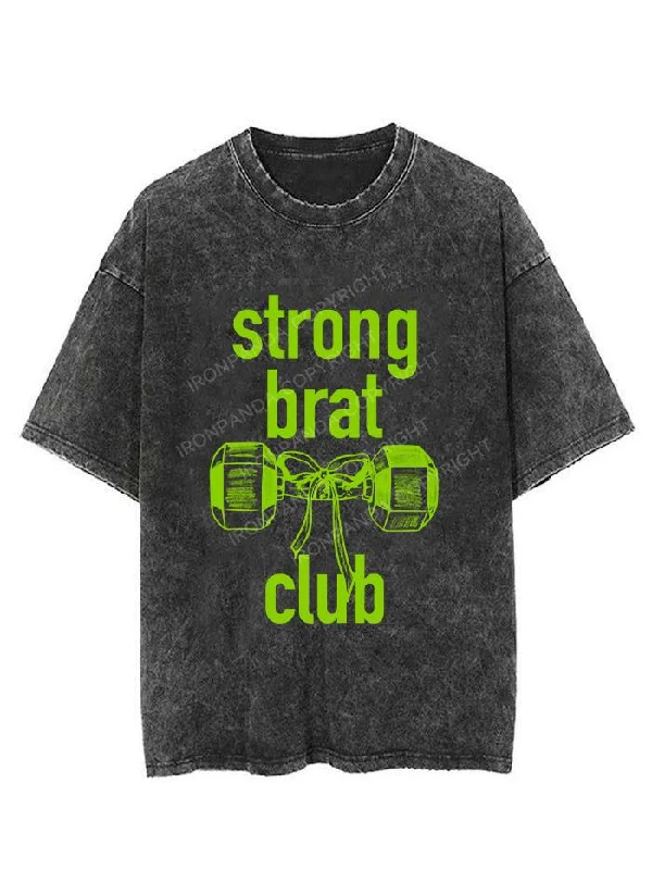 ladies brocade pullovers-STRONG BRAT CLUB VINTAGE GYM SHIRT