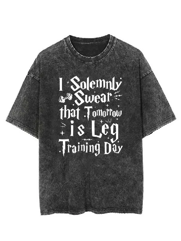 female velvet tops-I SOLEMNLY SWER THAT TOMORROW IS LEG DAY VINTAGE GYM SHIRT