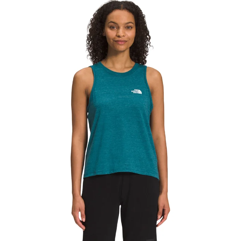 ladies masquerade gowns-The North Face Women's Simple Logo Tank - Blue Coral Heather