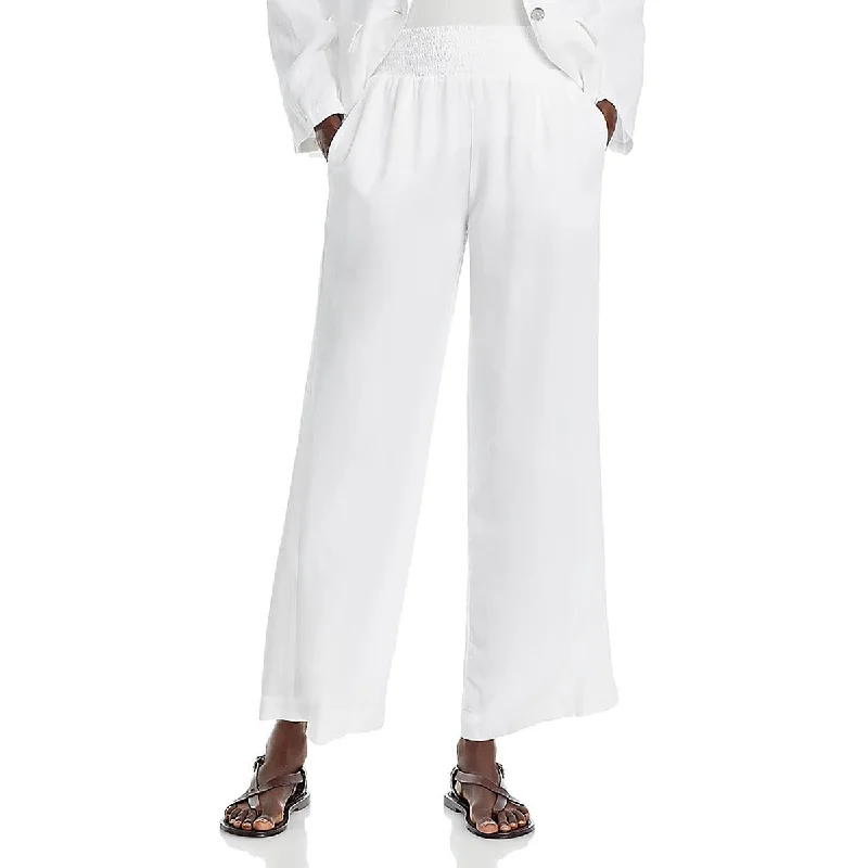 female high-low skirts-Bella Dahl Womens Tencel Wide Legs Wide Leg Pants