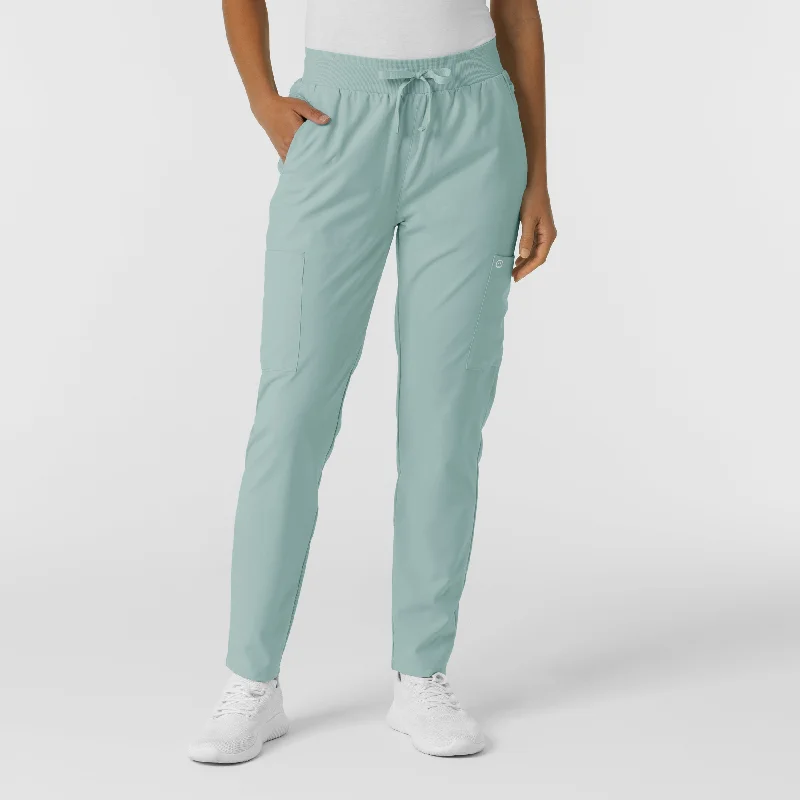 women’s tailored jackets-W123 Women's Flex-n-Reach Track Scrub Pant - Sky Blue