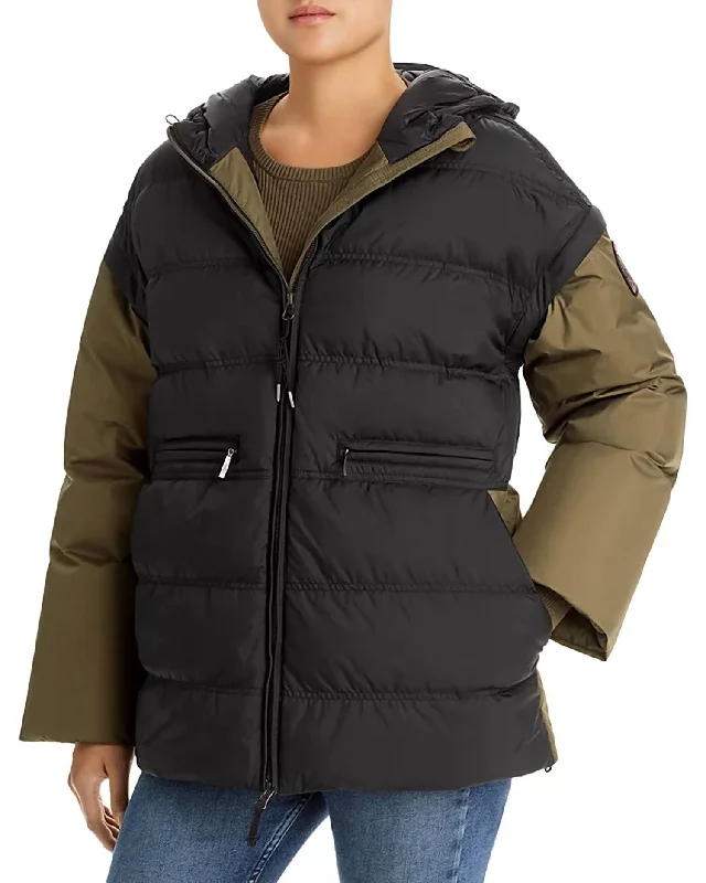 women’s wool-blend jackets-Scout Puffer Jacket In Black