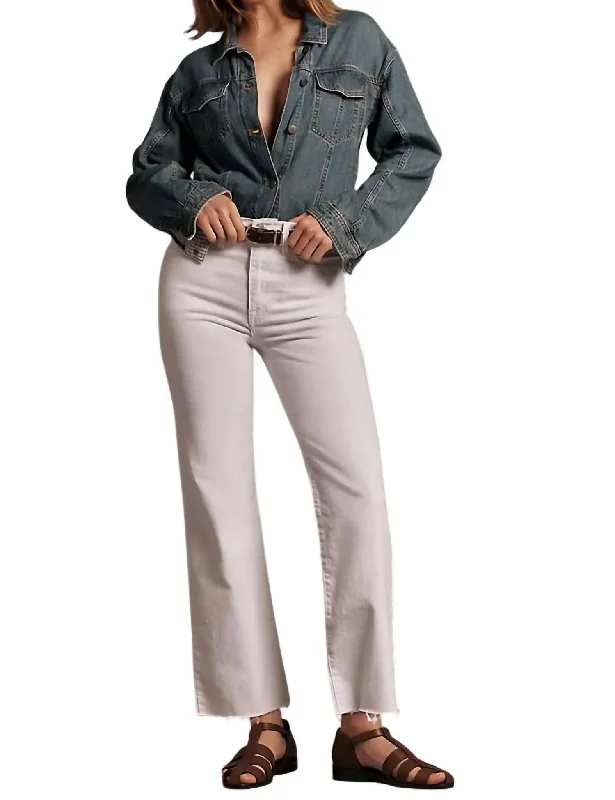 women’s plaid jackets-Le Jane Crop High-Rise Straight-Leg Jean In Blanc