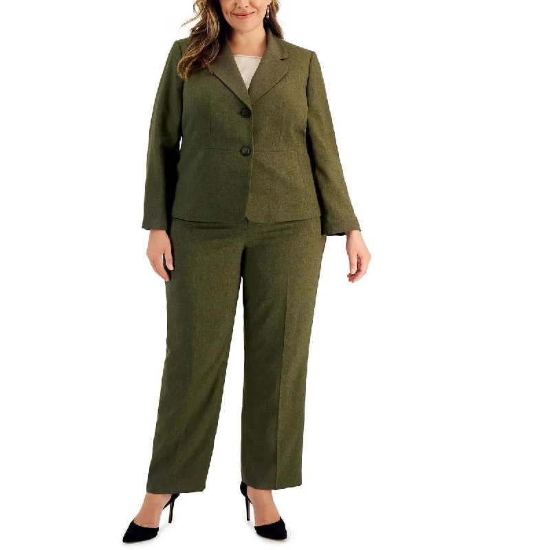 women’s off-shoulder pullovers-Le Suit Womens Plus Knit Wide Leg Dress Pants