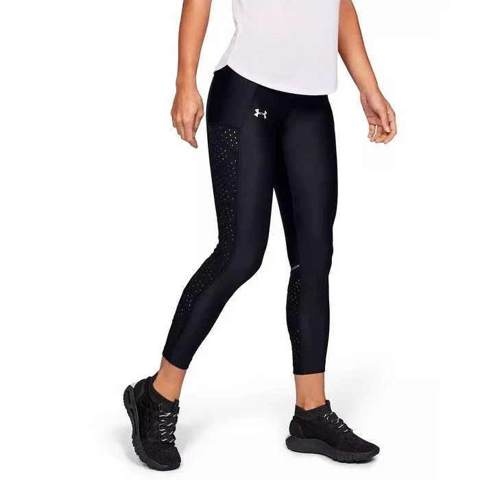 ladies futuristic outfits-Under Armour Women's Fly Fast Raised Thread Cropped Leggings Black Size X-Small