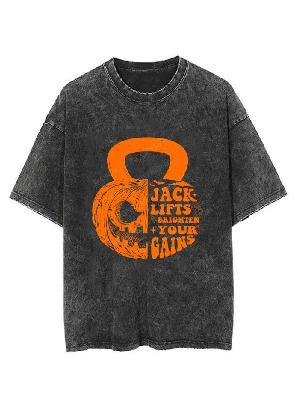 female beach sarongs-JACK LIFTS BRIGHTEN YOUR GAINS VINTAGE GYM SHIRT