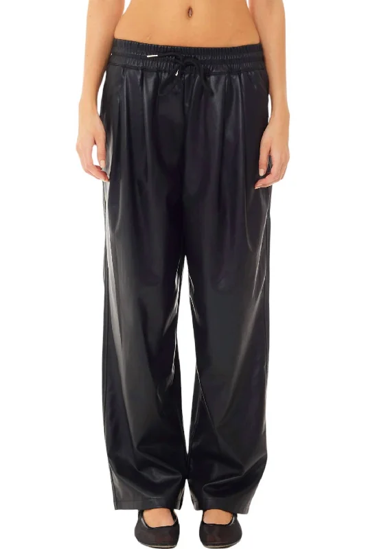 ladies satin cardigans-Harper Baggy Pants In Night