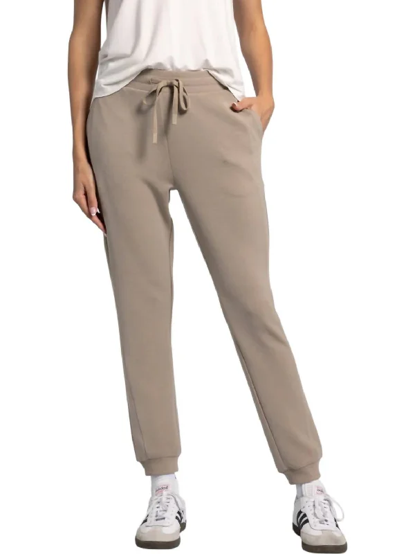 ladies keyhole blouses-Somer Pants In Taupe