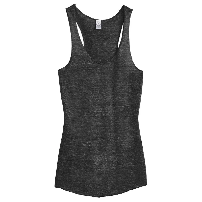 women’s floral mini dresses-Alternative Women's Eco Black Meegs Eco-Jersey Racer Tank