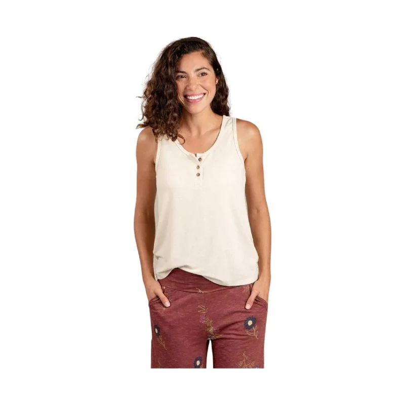 women’s cropped culottes-Toad & Co Women's Piru Henley Tank - Salt