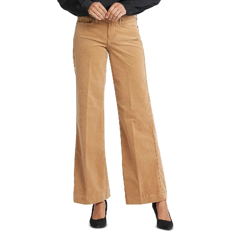 female silk blouses-NYDJ Womens Corduroy Wide Leg Wide Leg Pants