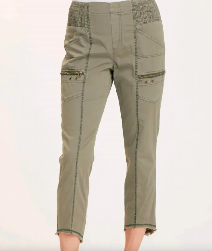 women’s wide culottes-Acker Slim Pant In Hillside Pigment