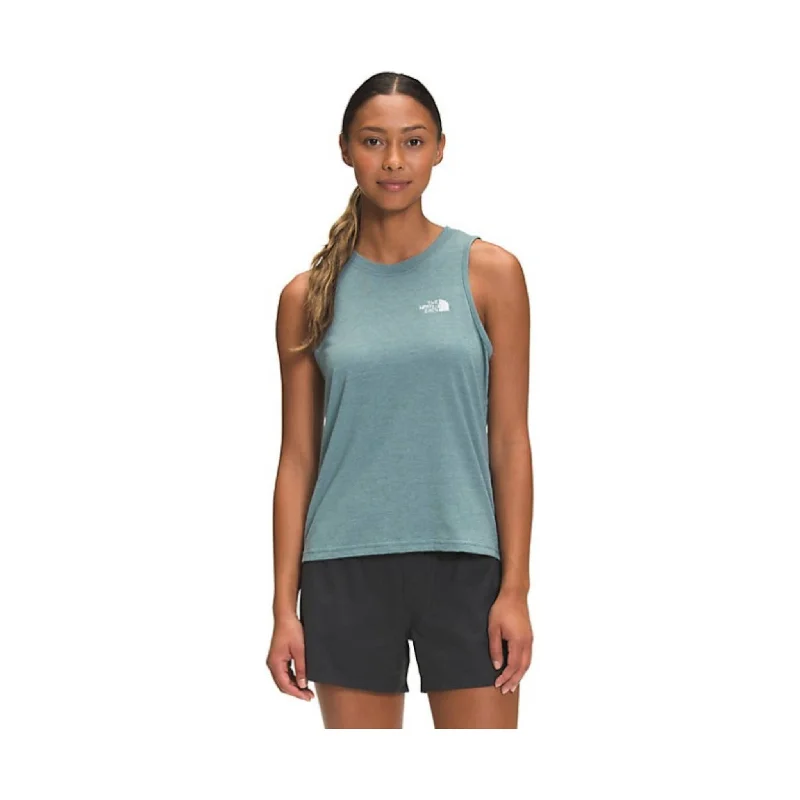 female high-low skirts-The North Face Women's Simple Logo Tank - Goblin Blue Heather - ONLINE STORE CREDIT/EXCHANGE ONLY