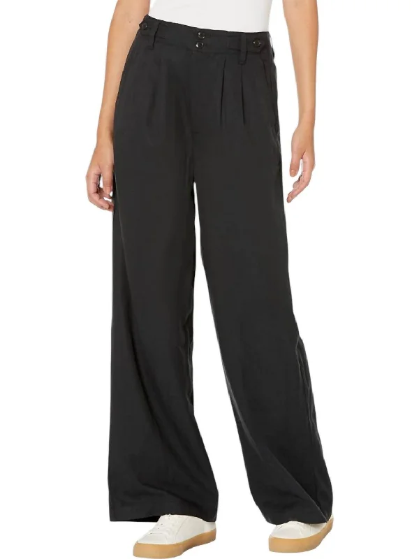 ladies retirement party dresses-Harlow Wide Leg Pants In Black