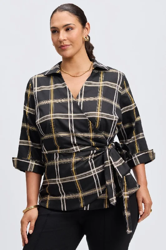 Gold & Silver Lurex Plaid