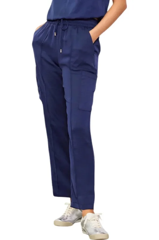 ladies homecoming dresses-Pintuck Jogger Pants In Navy