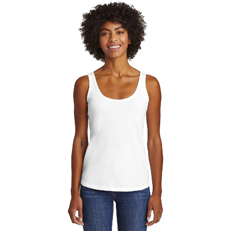 female linen jackets-Alternative Women's White Runaway Blended Jersey Tank