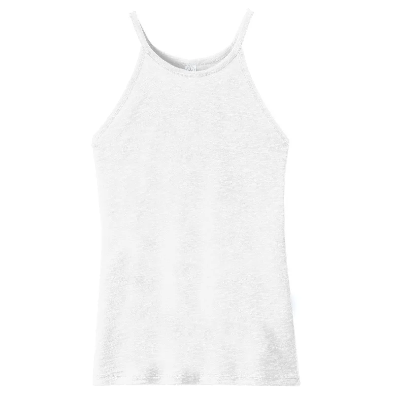 women’s lightweight bombers-Alternative Women's White Weathered Slub Sporty Tank