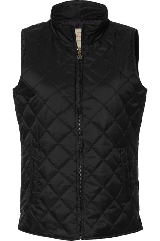 women’s loose pullovers-Weatherproof Women´s Vintage Diamond Quilted Vest