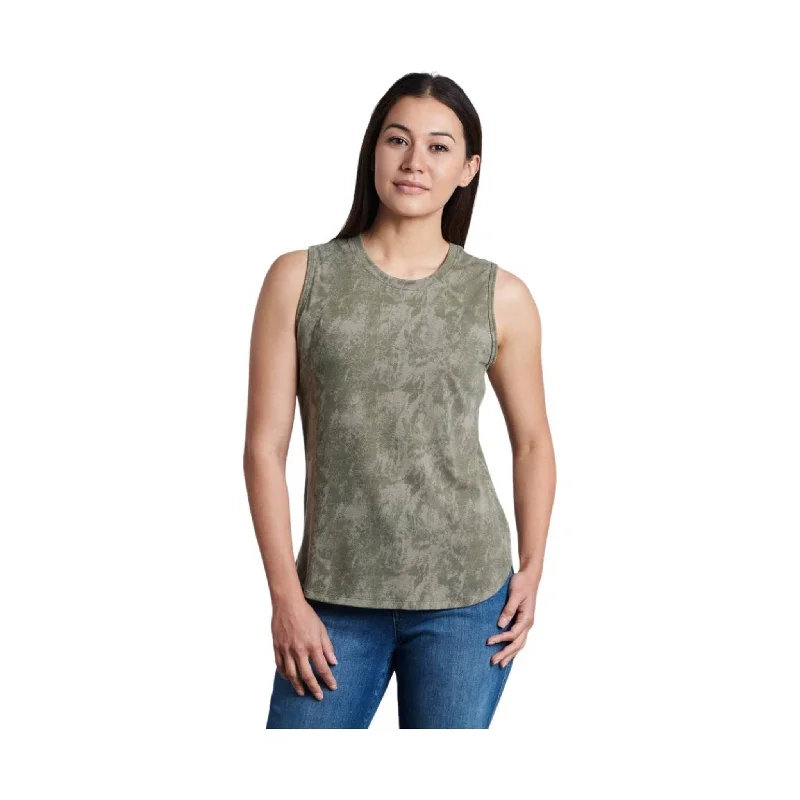 women’s loose pullovers-Kuhl Women's Konstance Tank - Sage Print - ONLINE STORE CREDIT/EXCHANGE ONLY