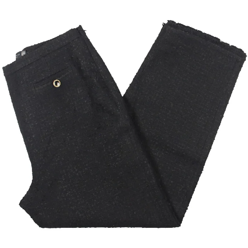 women’s tweed vests-Womens Tweed Straight Leg Trouser Pants