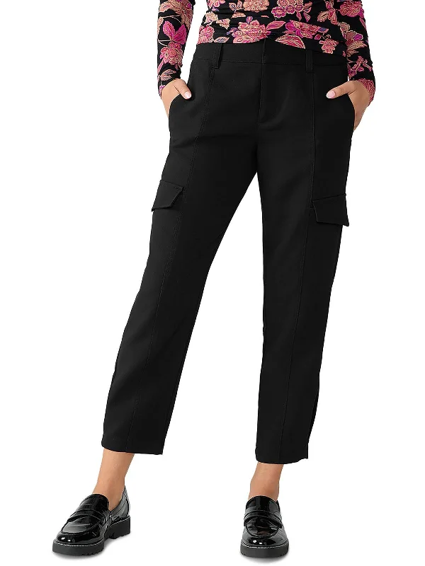 women’s utility vests-Womens Mid Rise Knit Cargo Pants