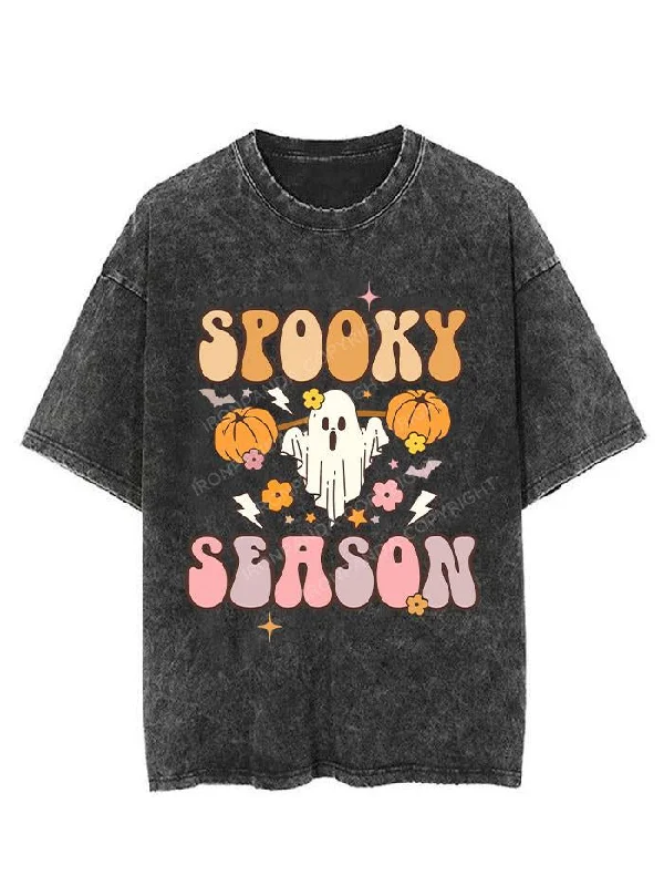 ladies minimalist attire-SPOOKY SEASON VINTAGE GYM SHIRT