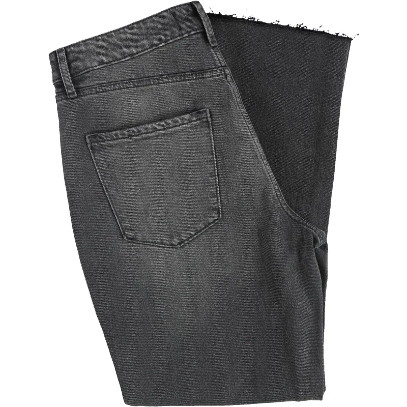 women’s stonewashed denim-Articles of Society Womens Kate Cropped Straight Leg Jeans, Black, 28