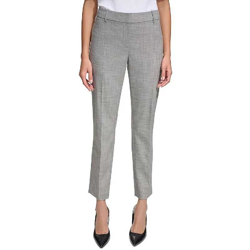 women’s slim joggers-Calvin Klein Womens Straight Leg Office Wear Ankle Pants