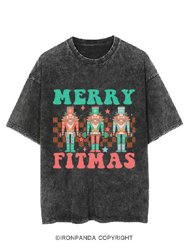 women’s bleached denim-MERRY FITMAS VINTAGE GYM SHIRT