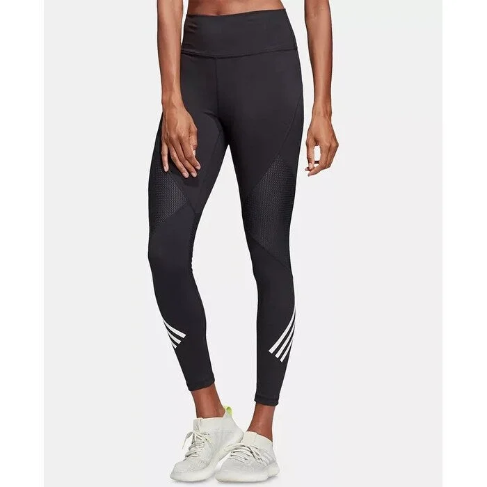 ladies debutante gowns-Adidas Women's Believe This High-Waist 3-Stripe Leggings Dark Blue Size X-Large