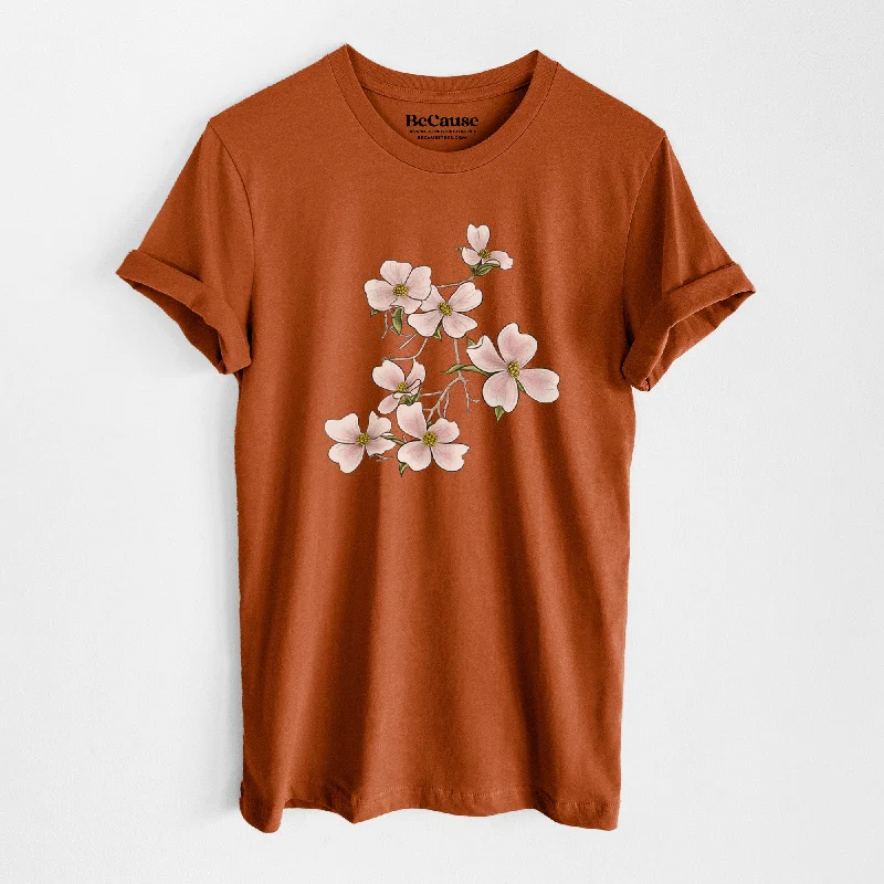 women’s wide-leg trousers-Flowering Dogwood - Cornus florida - Lightweight 100% Cotton Unisex Crewneck