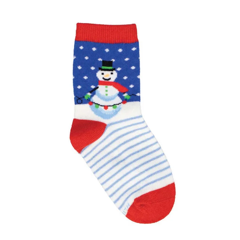 purple socks with plums-Festive Snowman - Cotton Crew