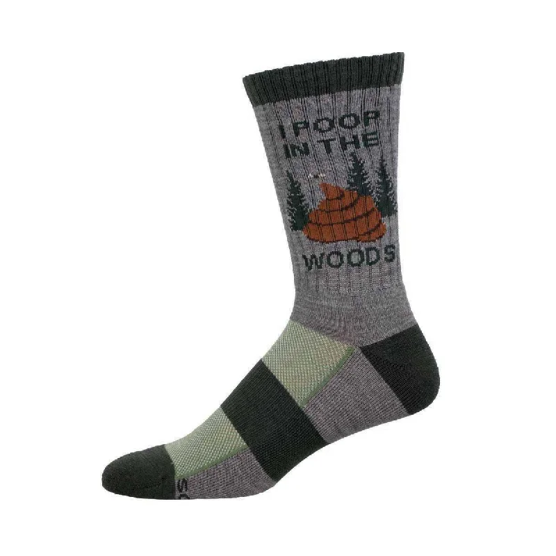 unity socks with circles-I Poop in the Woods - Merino Wool