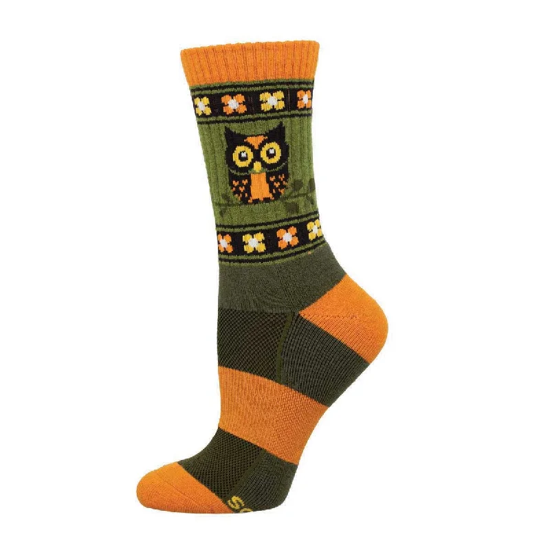 meeting socks with agendas-Owl Alert - Merino Wool